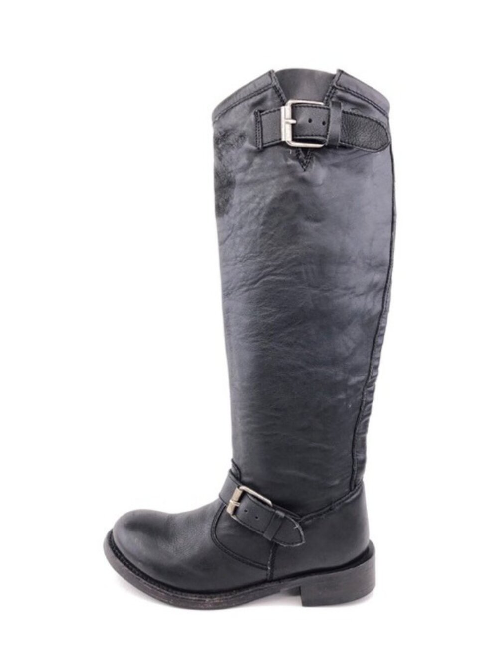 ASH Shot Bis Black Leather Riding Boots EUR 36